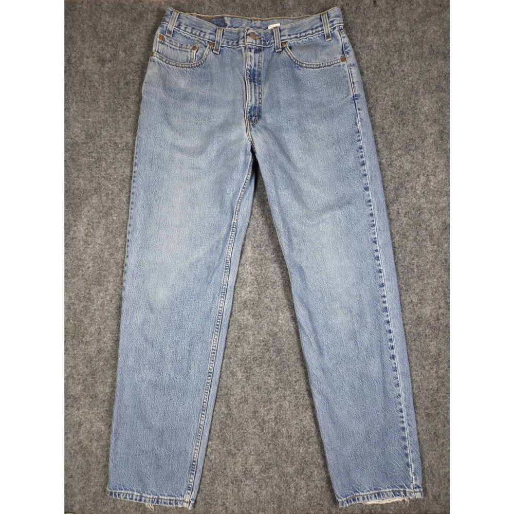 Vintage‎ Levis 550 Relaxed Fit Jeans Mens 36x34 Blue Light Wash Denim USA Made